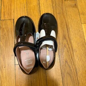 Geox Glossy Black Kids Dress Shoes